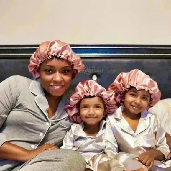 2 pcs Fashion AnkAra Print Lady Wide Band Night Sleep Bonnet - Picture 3 of 3